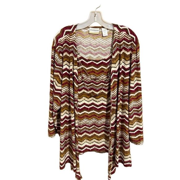 Alfred Dunner Woman Size 2X Round Neck Tunic With 2 Necklaces - Picture 1 of 8